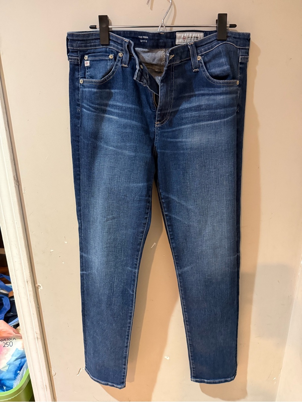 AG Adriano Goldschmied The Prima Jeans Womens 32R Mid Rise Cigarette Luxury